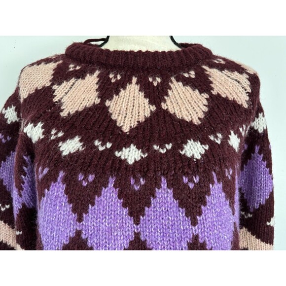 Vero Moda Fair Isle Sweater Womens L Nwt Nordic - Picture 4 of 10
